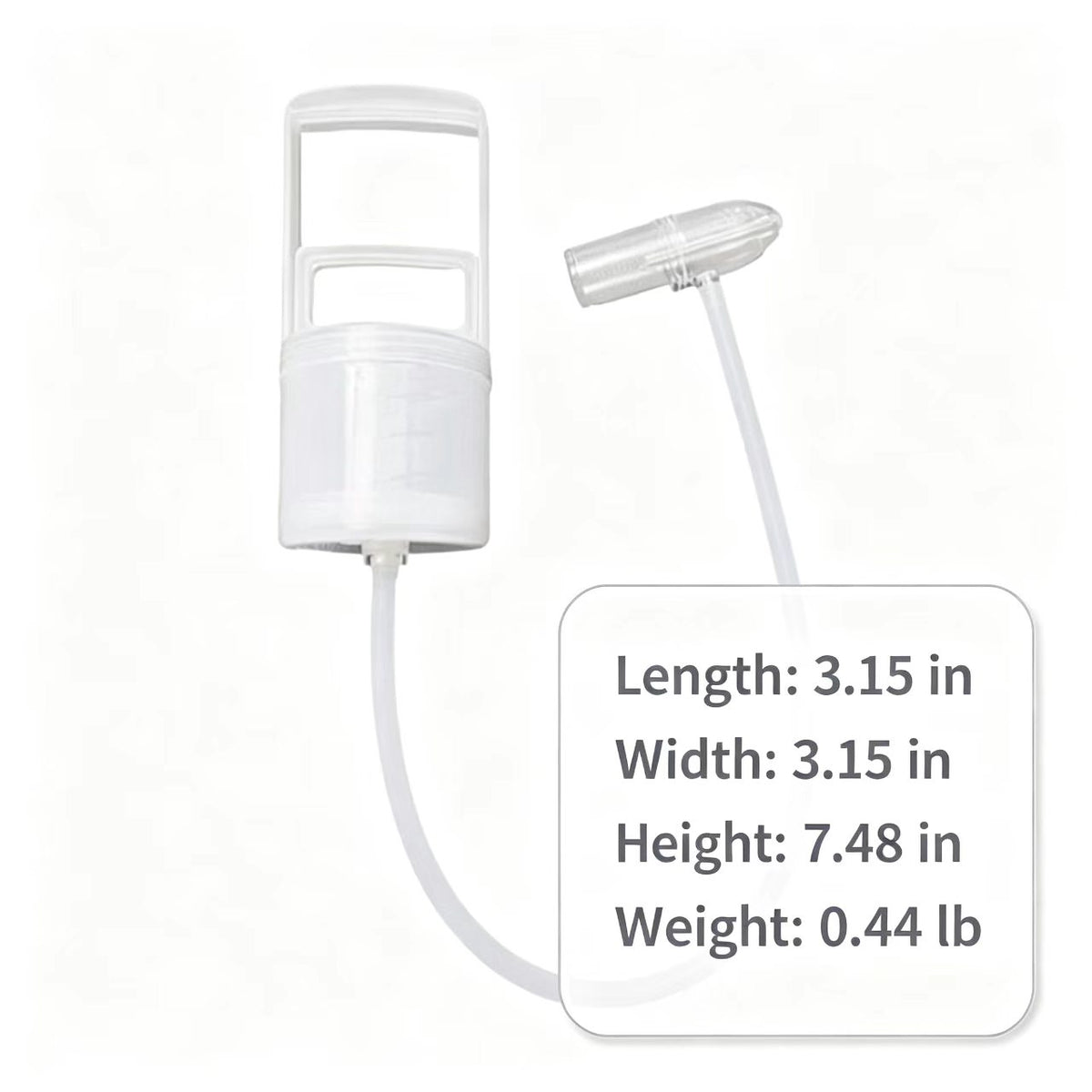 AEELLEEA-Manual Nasal Aspirator with Anti-Backflow Design Soft Silicone Tip Portable Nose Cleaner for Babies and Toddlers