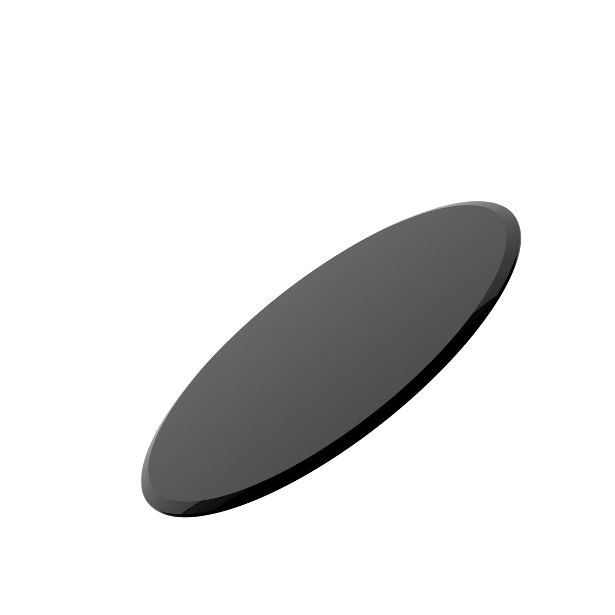AEELLEEA 32 in Round Black Tempered Glass Table Top, 0.4 in Thick Beveled Edge Replacement Top for Coffee & Dining Tables