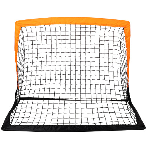2 Pack Pop Up Soccer Goals, Portable Soccer Nets for Kids Youth Adults, Outdoor Soccer Goal Set for Backyard Games & Soccer Training Orange