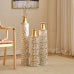 Metal Floor Vases Set of 3, White Gold Foil Vases 24 28 32.3 Inch, Tall Decorative Vases for Living Room Entryway