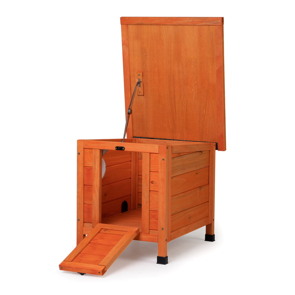 Portable Bunny House, Tan Foldable Rabbit Carrier Hut with Handle, Breathable Small Animal Travel Cage for Guinea Pig