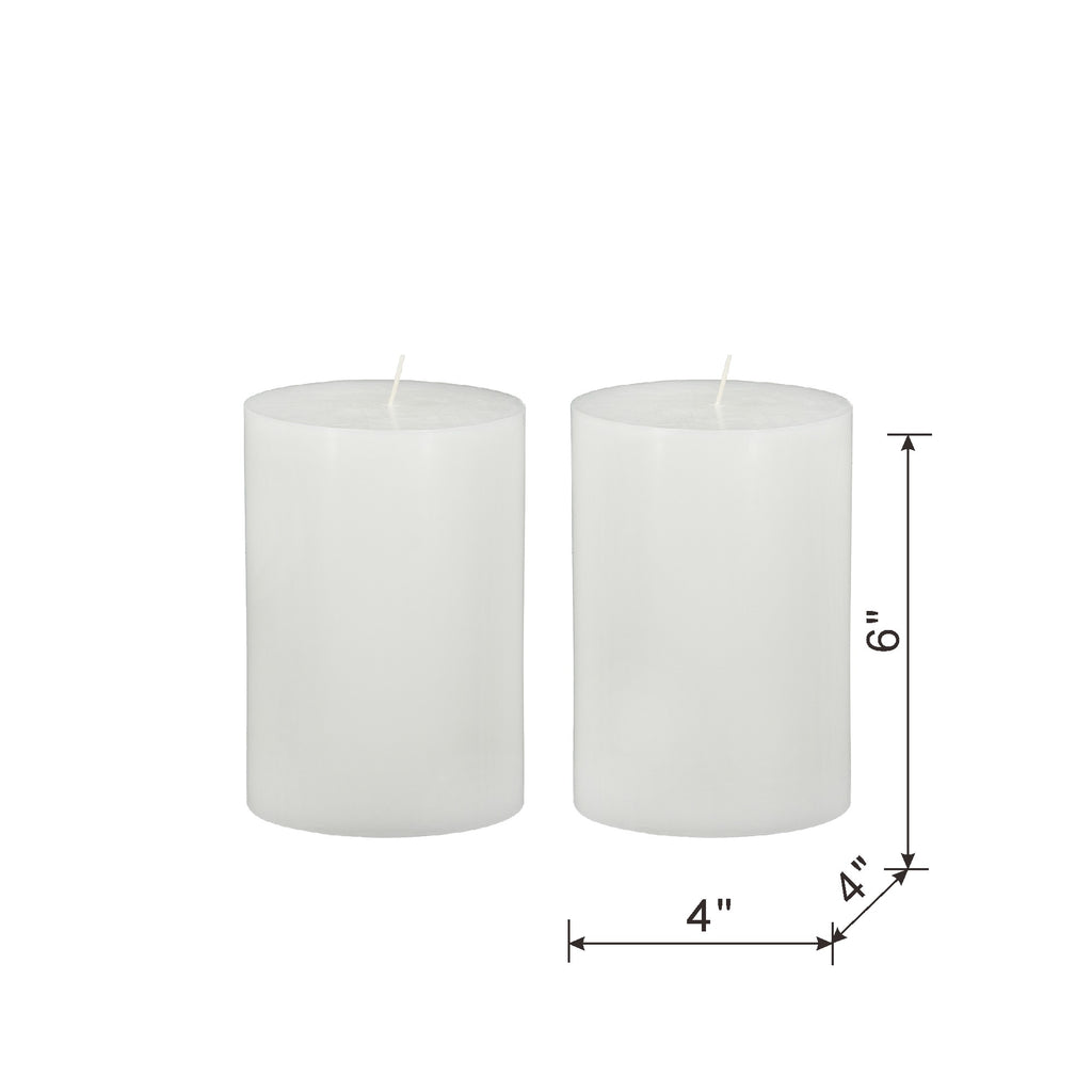 2pk 4"x6" Unscented Soy Wax Candles – Natural, Clean Burn Pillars