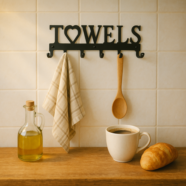 Gothic Black iron Wall Hooks Heavy Duty Wall Mounted Hangers for Bathroom Kitchen Entryway