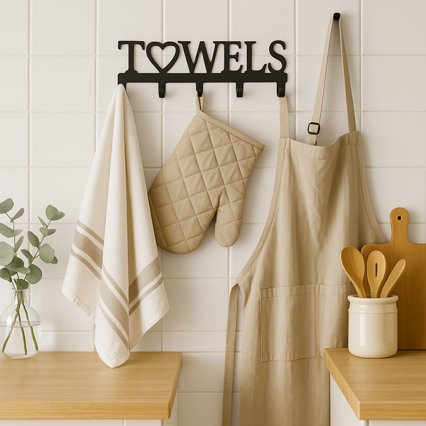 Gothic Black iron Wall Hooks Heavy Duty Wall Mounted Hangers for Bathroom Kitchen Entryway