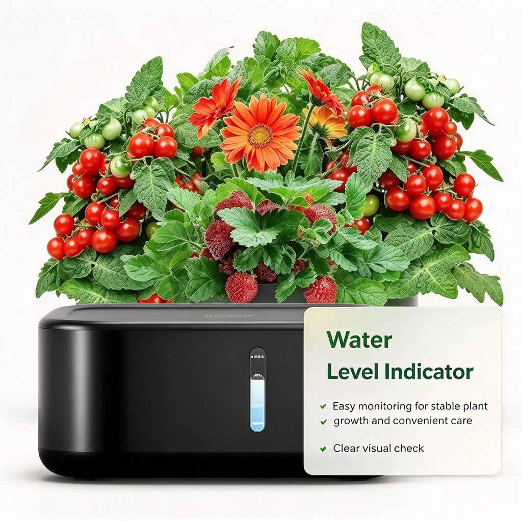 Indoor Hydroponic Garden System 10 Pods, 3.6L Water Tank, LED Grow Light, Pump & Auto Timer for Herbs, Vegetables, Flowers