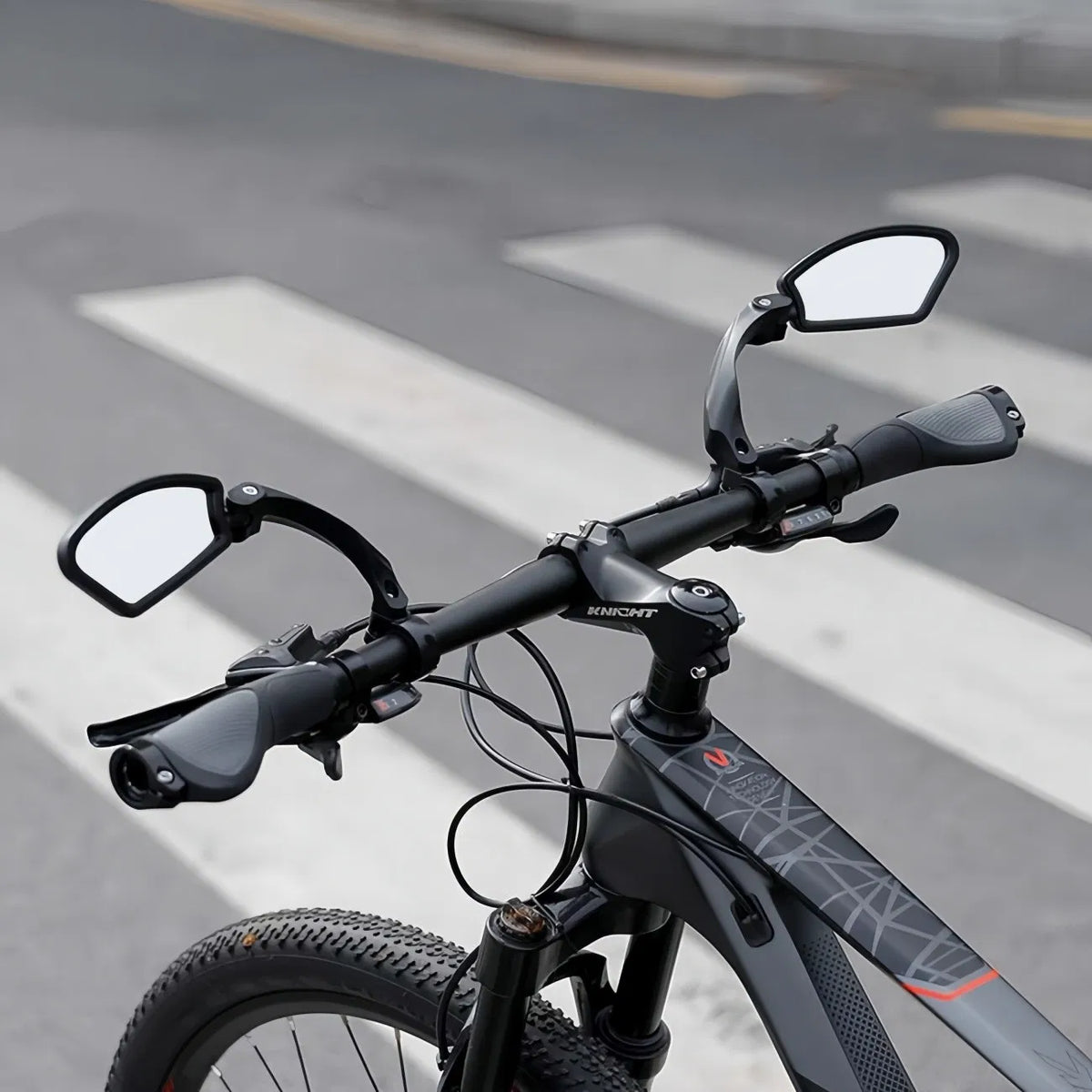 English Bike Rear View Mirror, 2 Pack Bicycle Handlebar Mirror, Adjustable Wide Angle Anti-Scratch Cycling Mirror for Mountain Bike Road Bike