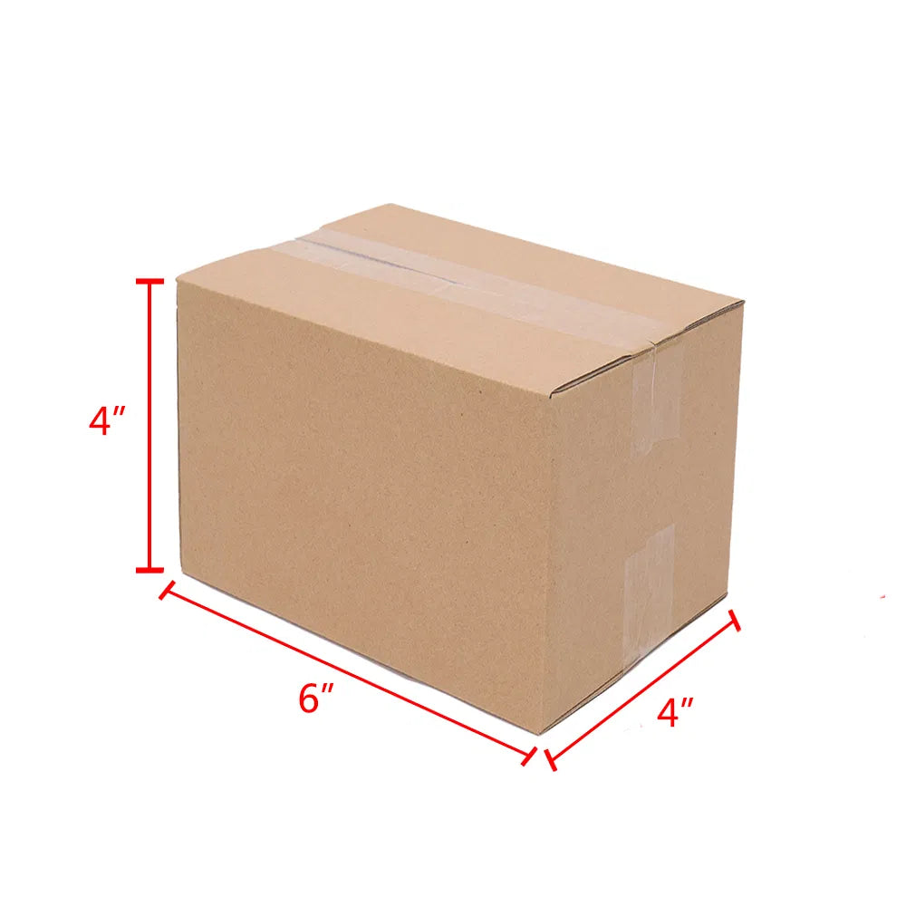 100-Pack 6" x 4" x 4" Corrugated Shipping Boxes, Small Cardboard Mailing & Packing Boxes - Kraft