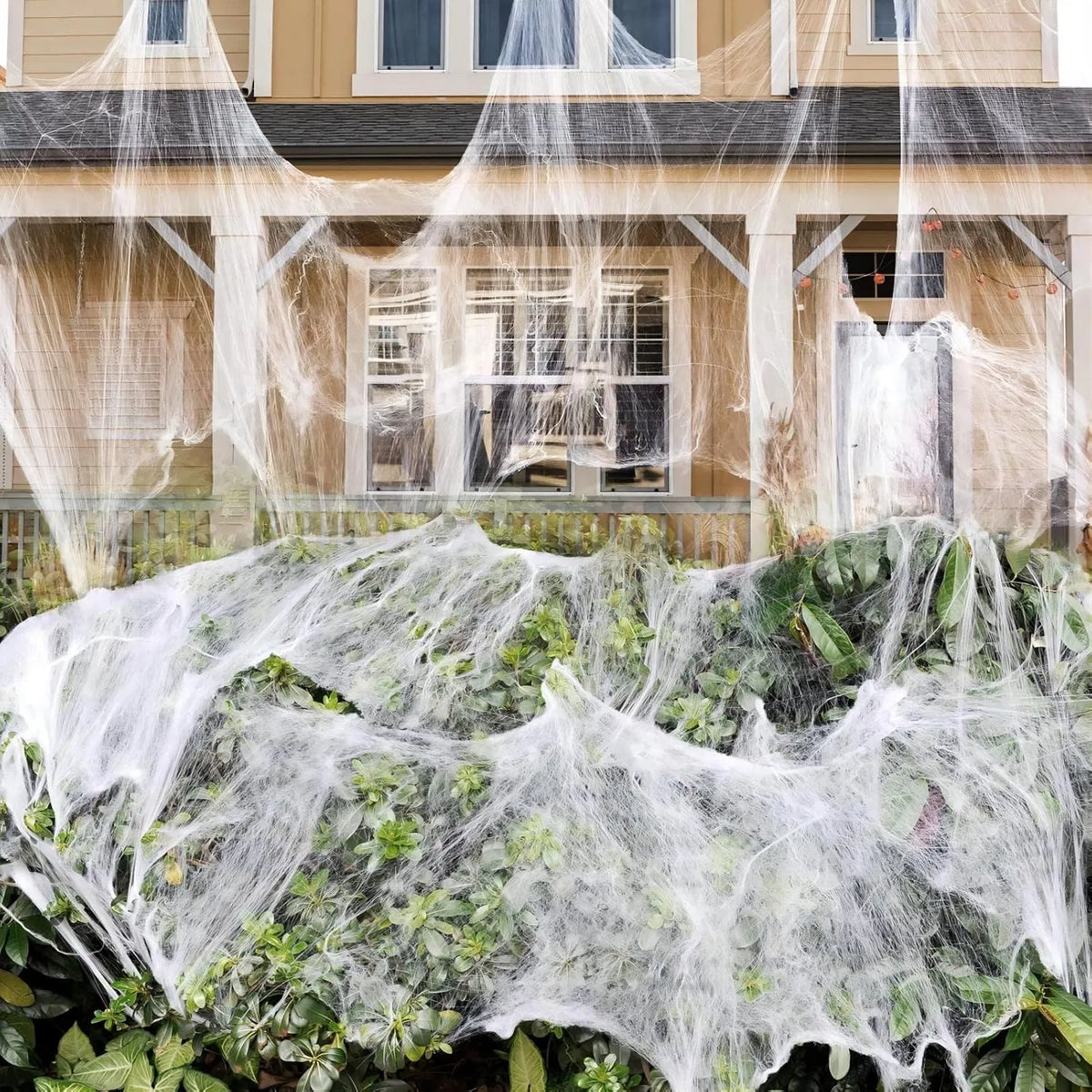 1000 sqft Halloween Spider Web Decorations with 30 Fake Spiders, Super Stretch Cobwebs for Indoor Outdoor Party Supplies Porch