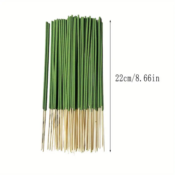 100ct Lemongrass Incense Sticks, 8.66" Bamboo Scented Sticks for Home Fragrance, Meditation & Relaxation