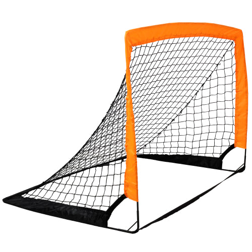 2 Pack Pop Up Soccer Goals, Portable Soccer Nets for Kids Youth Adults, Outdoor Soccer Goal Set for Backyard Games & Soccer Training Orange
