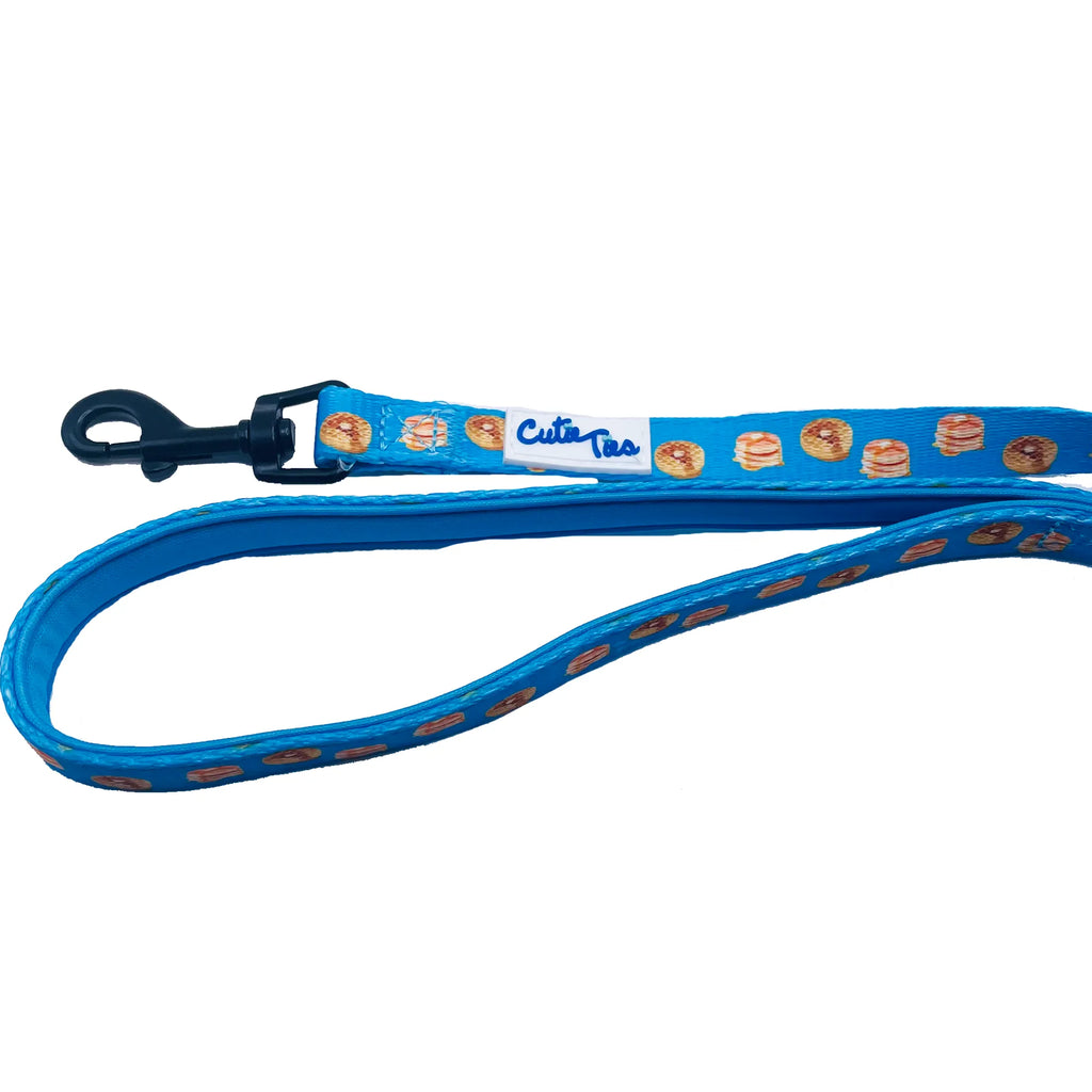 Cutie Ties Taco Tuesday Large Dog Leash, Fun Taco Print Nylon Pet Lead, Padded Loop Handle, 5ft 3/4 Inch Width for Large Dogs