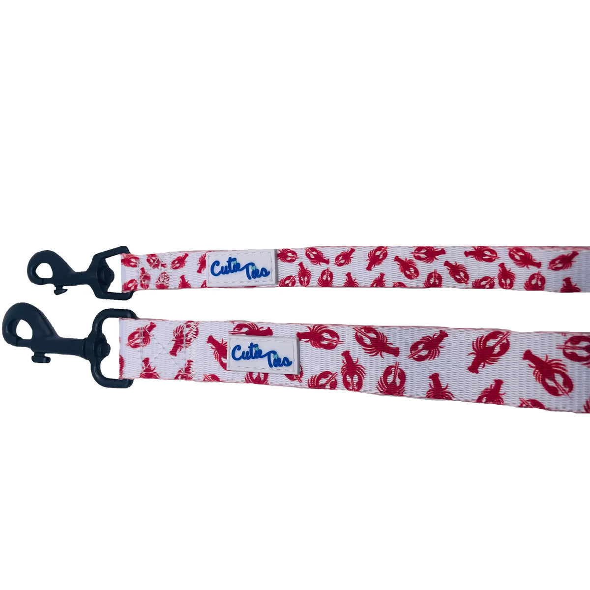 Fun Design Dog Leash, Lobster White Small, Cute Lobster Print Nylon Pet Lead, Padded Loop Handle, 5ft 1/2 Inch Width for Small Dogs