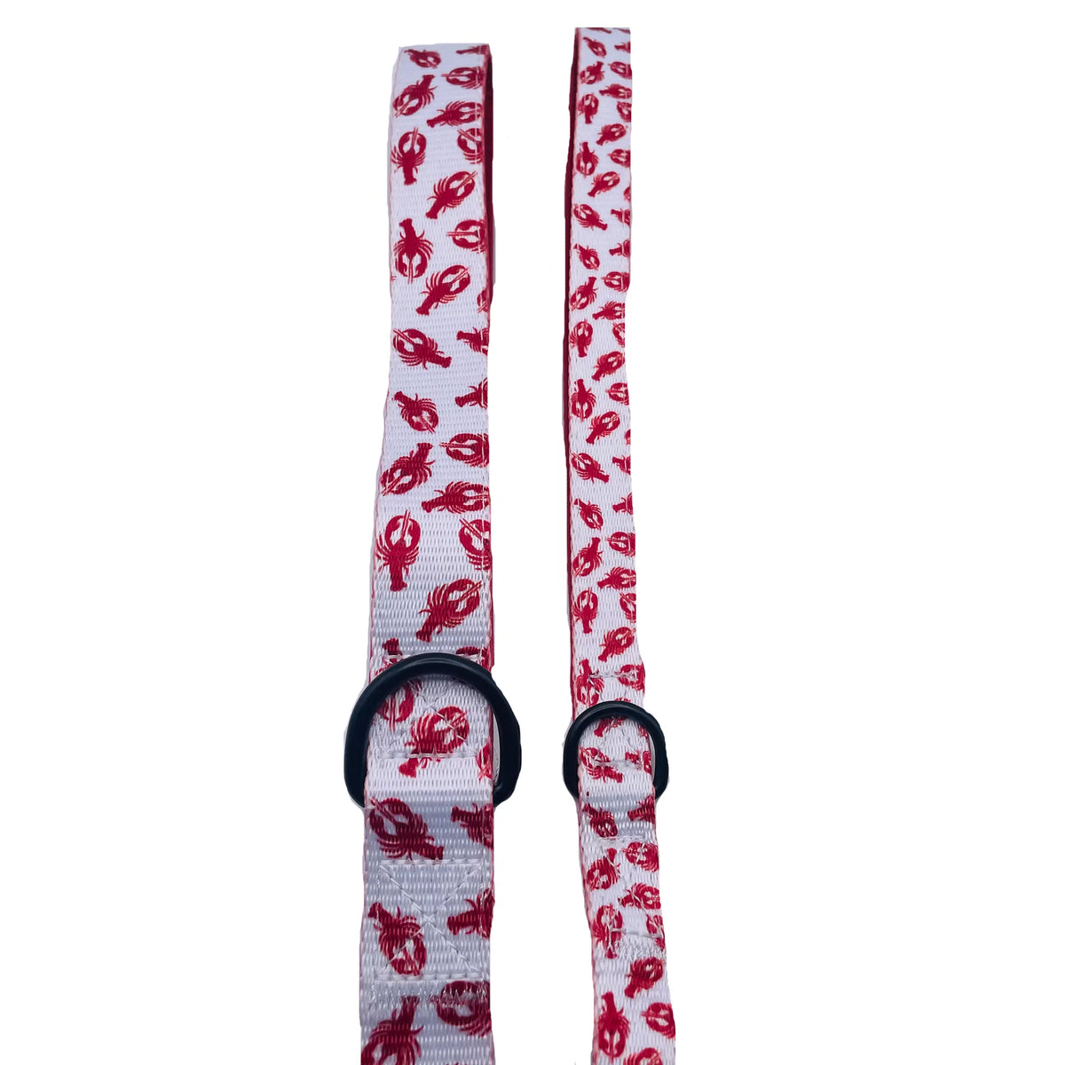 Fun Design Dog Leash, Lobster White Small, Cute Lobster Print Nylon Pet Lead, Padded Loop Handle, 5ft 1/2 Inch Width for Small Dogs