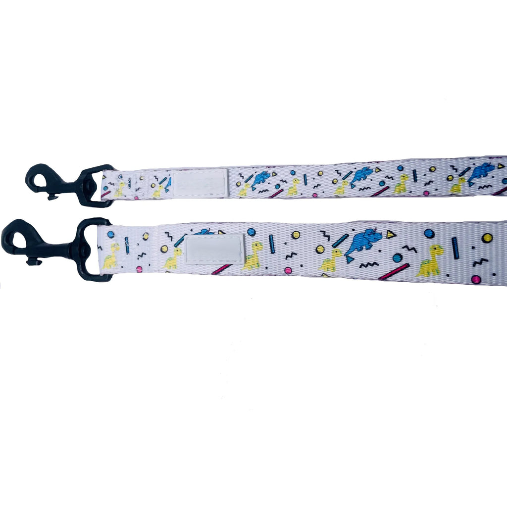 Cutie Ties White Large Dog Leash, Solid White Nylon Pet Lead, Padded Loop Handle, 5ft 3/4 Inch Width for Large Dogs