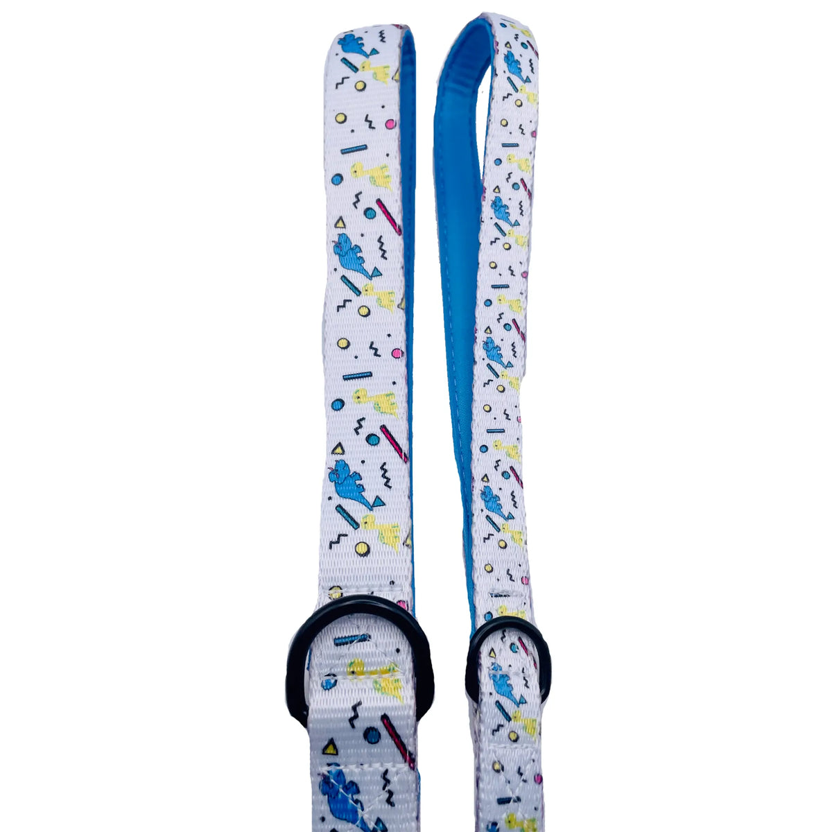 Cutie Ties White Large Dog Leash, Solid White Nylon Pet Lead, Padded Loop Handle, 5ft 3/4 Inch Width for Large Dogs