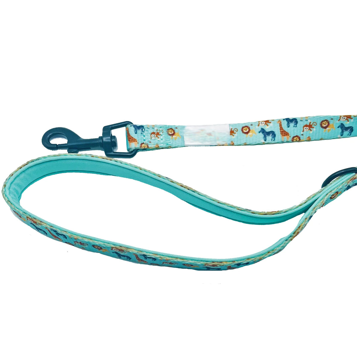 Cutie Ties Green Small Dog Leash, Solid Green Nylon Pet Lead, Padded Loop Handle, 5ft 1/2 Inch Width for Small Dogs