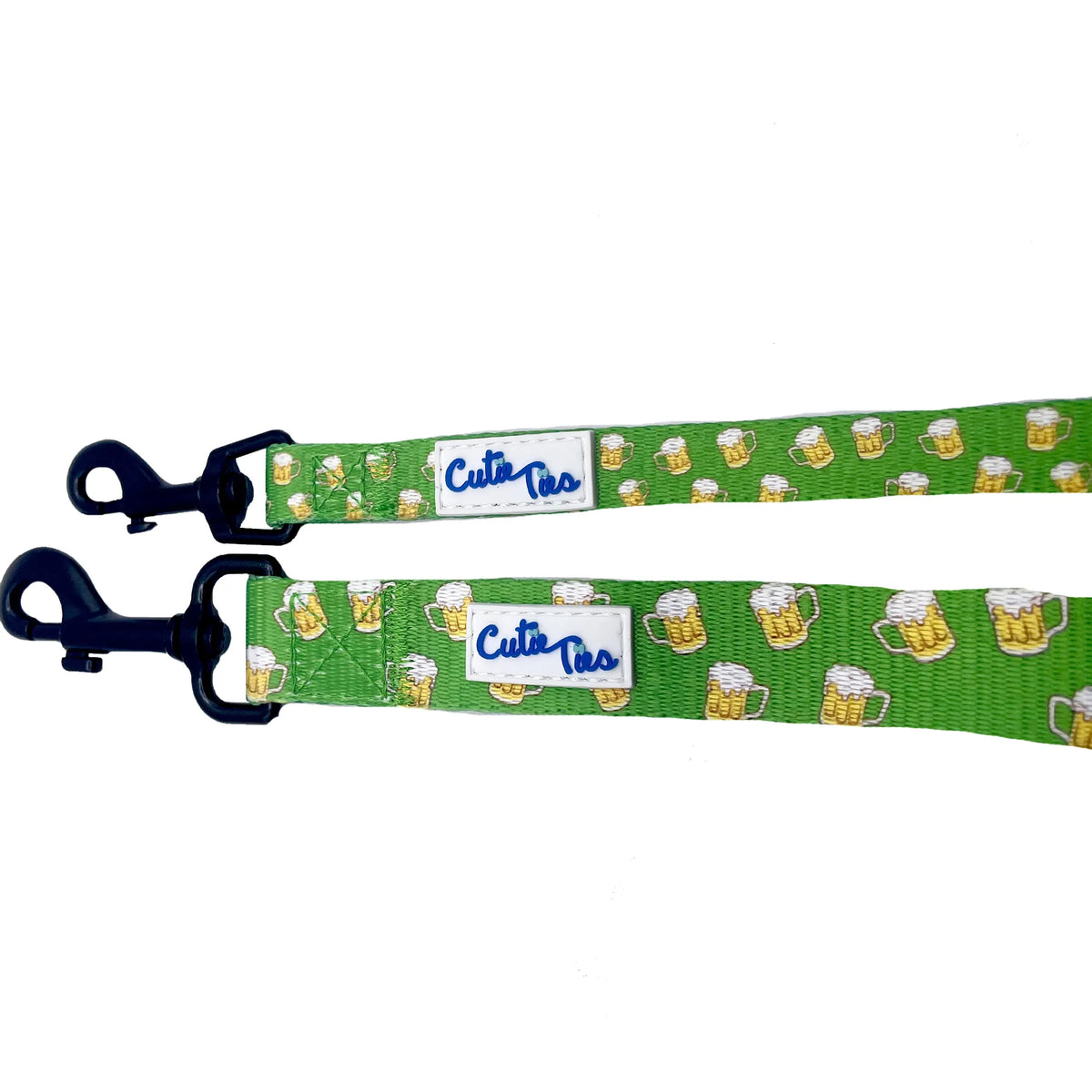 Cutie Ties White Small Dog Leash, Solid White Nylon Pet Lead, Padded Loop Handle, 5ft 1/2 Inch Width for Small Dogs