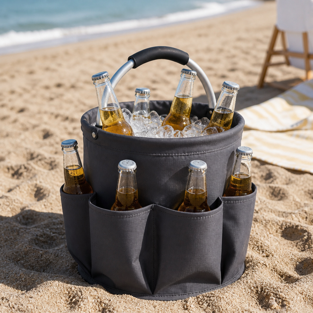 Collapsible Basket with Handles: Picnic, Beach, Garden Harvest