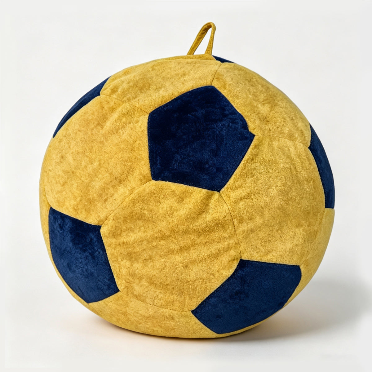 AEELLEEA Soccer Ball Bean Bag Chair for Adults, Oversized Foam Lounge Chair, Soft Flannel Floor Gaming Chair, Yellow and Blue