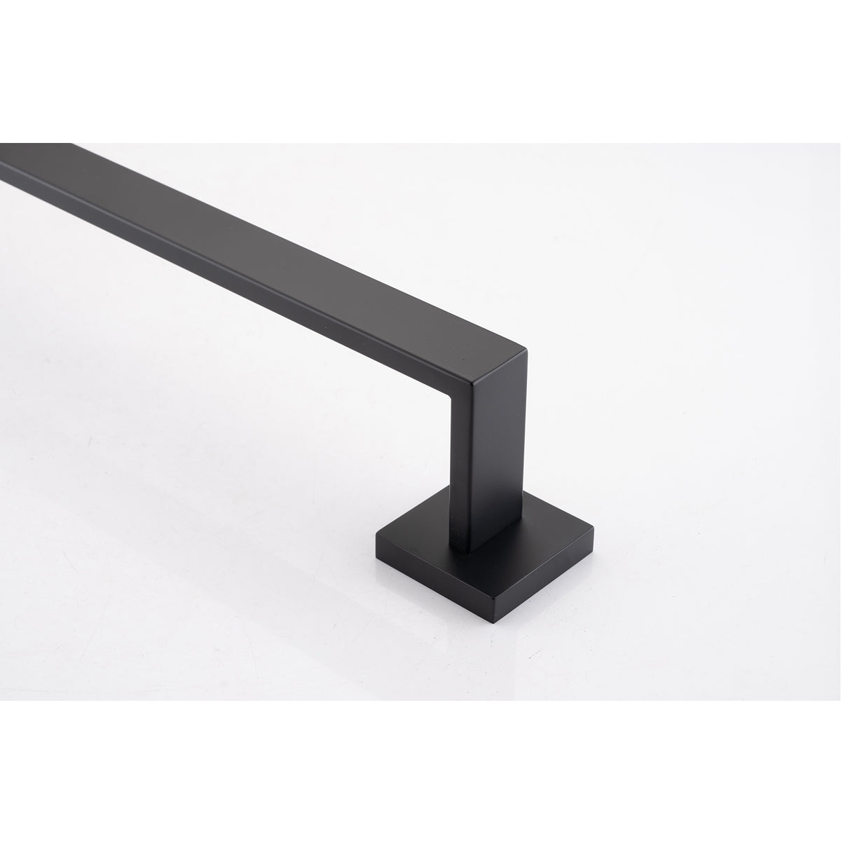 AEELLEEA Matte Black Bathroom Hardware Kit, 23.82in Towel Bar, 4 in 1 Wall Mount Bathroom Accessory Set