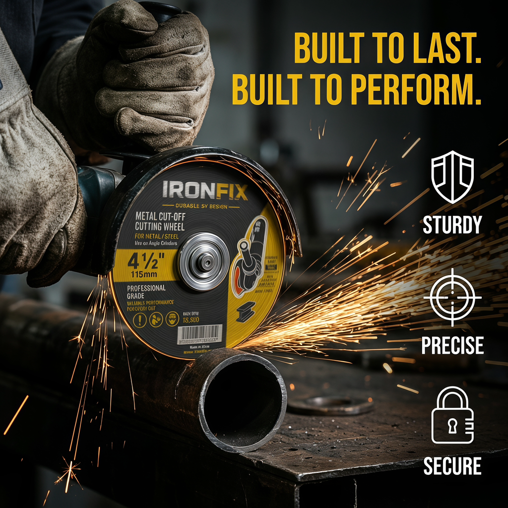 4.5 Inch 115mm Ultra-Thin Metal Cutting Wheel, Professional Angle Grinder Cutting Disc