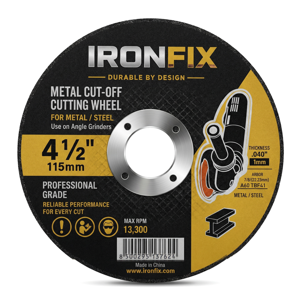 4.5 Inch 115mm Ultra-Thin Metal Cutting Wheel, Professional Angle Grinder Cutting Disc