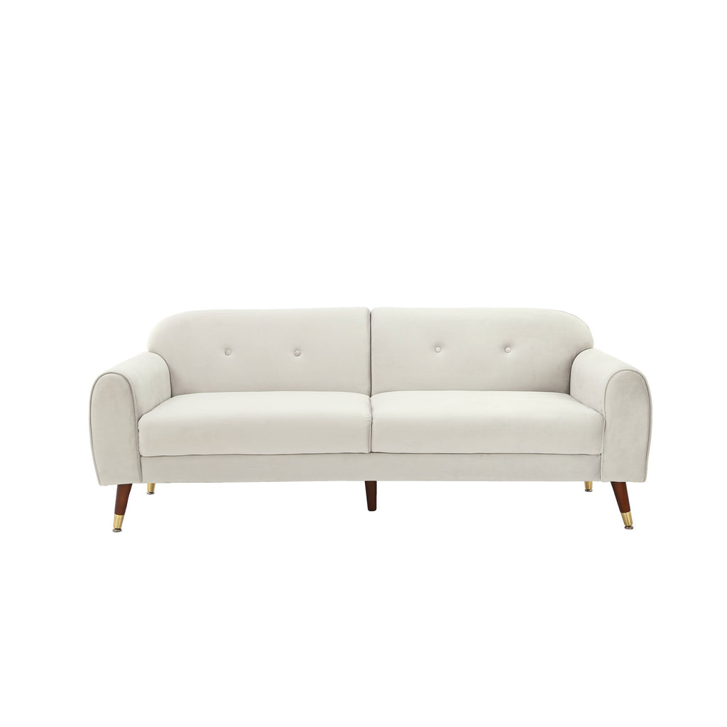 Velvet upholstery pink stationary sofa