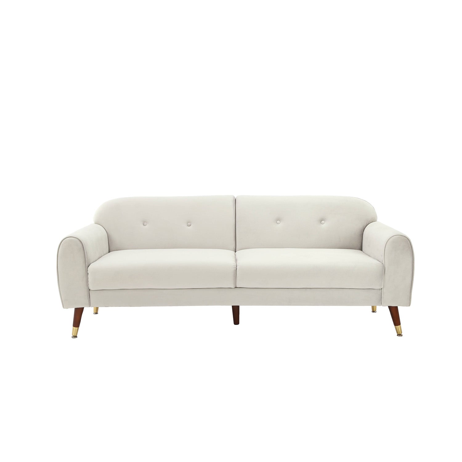 Velvet upholstery pink stationary sofa