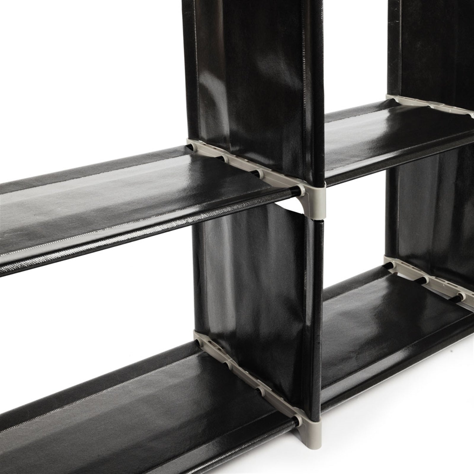 Multifunctional 3‑Tier 9‑Cube Storage Shelf, Open Storage Organizer Unit for Bedroom Bathroom Kitchen Living Room, Black
