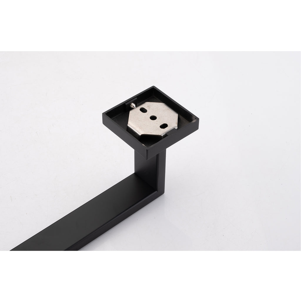 AEELLEEA Matte Black Bathroom Hardware Kit, 23.82in Towel Bar, 4 in 1 Wall Mount Bathroom Accessory Set