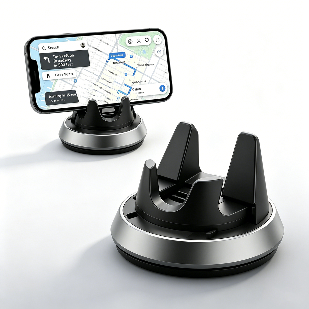 Dashboard Phone Holder for Car, 360 Degree Rotation Car Phone Mount, Cell Phone Holder Car Dashboard Mount, Car Phone Stand Compatible with iPhone 17/16/15/14/13/12 Pro Max, Samsung and Android