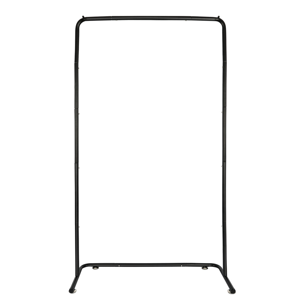 Black Rolling Garment Rack with Wheels, Adjustable Single Rod Metal Clothes Rack, Lightweight Clothing Organizer Holds Up to 50 lbs for Dorm, Bedroom, Laundry Room, and Balcony