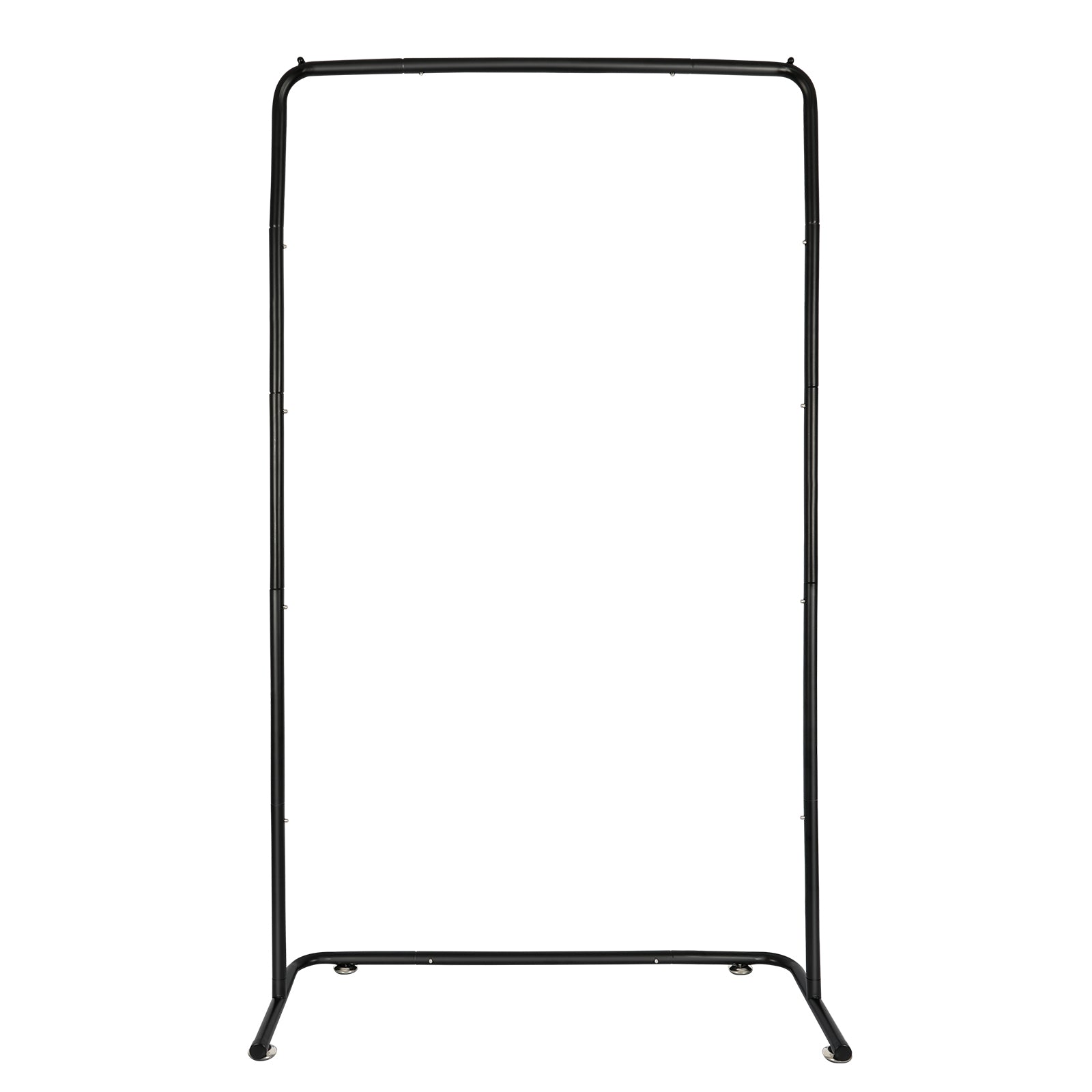 Black Rolling Garment Rack with Wheels, Adjustable Single Rod Metal Clothes Rack, Lightweight Clothing Organizer Holds Up to 50 lbs for Dorm, Bedroom, Laundry Room, and Balcony