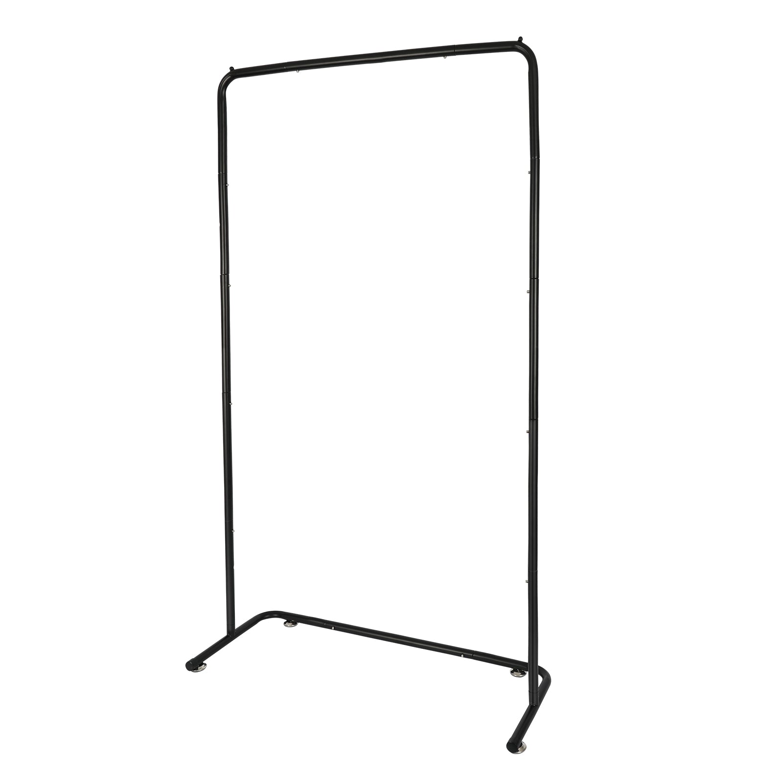 Black Rolling Garment Rack with Wheels, Adjustable Single Rod Metal Clothes Rack, Lightweight Clothing Organizer Holds Up to 50 lbs for Dorm, Bedroom, Laundry Room, and Balcony