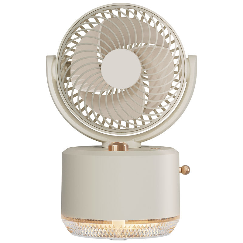 Misting Fan with 300ml Water Tank, Battery Operated Small Powerful USB Desk Fan with LED Color Lights,Portable Fan Rechargeable - Ideal for Outdoor Camping, Makeup, Home and Office Use (White)