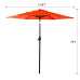 Outdoor Patio Umbrella Orange, Hexagon Top Beach Garden Umbrella with Pole and Base, UV Sun Shade for Patio Deck Backyard
