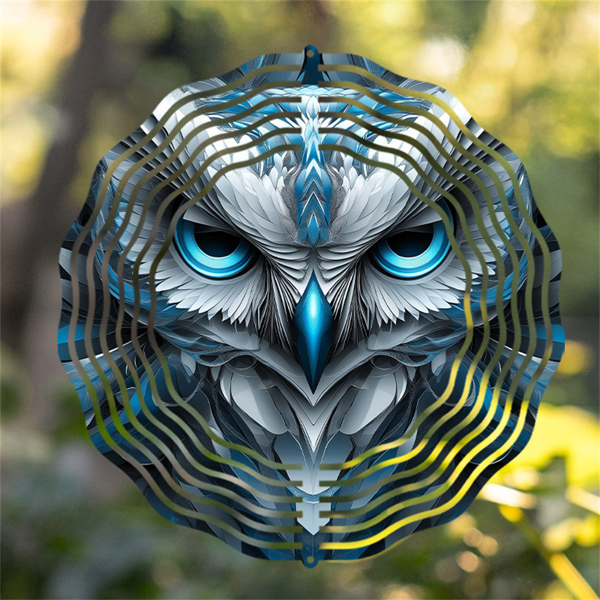 10 Inch Rotating Hanging Wind Chime, Eagle‑Pattern Outdoor Decor for Balcony & Courtyard, Ideal Summer Holiday Gift