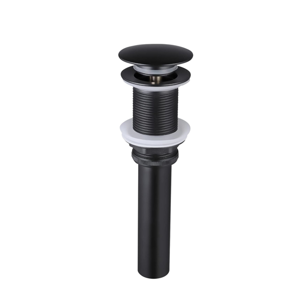 AEELLEEA Wall Mount Bathroom Sink Faucet with Pop-Up Drain, Single Handle Hot and Cold Water Faucet Set, Matte Black
