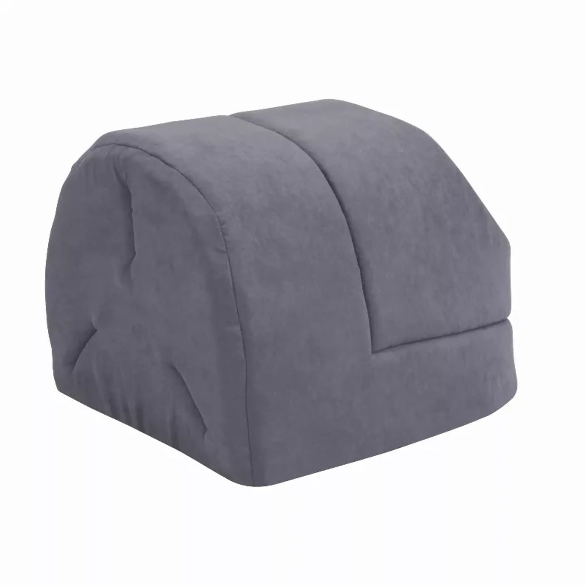 Cozy Cat Cave Bed for Indoor Cats & Small Dogs, Faux Suede Covered Pet Bed with Anti-Skid Bottom, Gray, 18" x 14" x 12