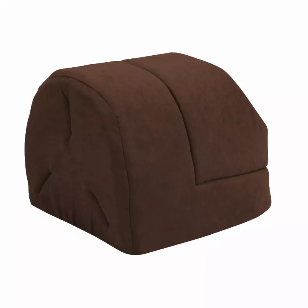 Cozy Cat Cave Bed for Indoor Cats & Small Dogs, Faux Suede Covered Pet Bed with Anti-Skid Bottom, Coffee, 18" x 14" x 12"