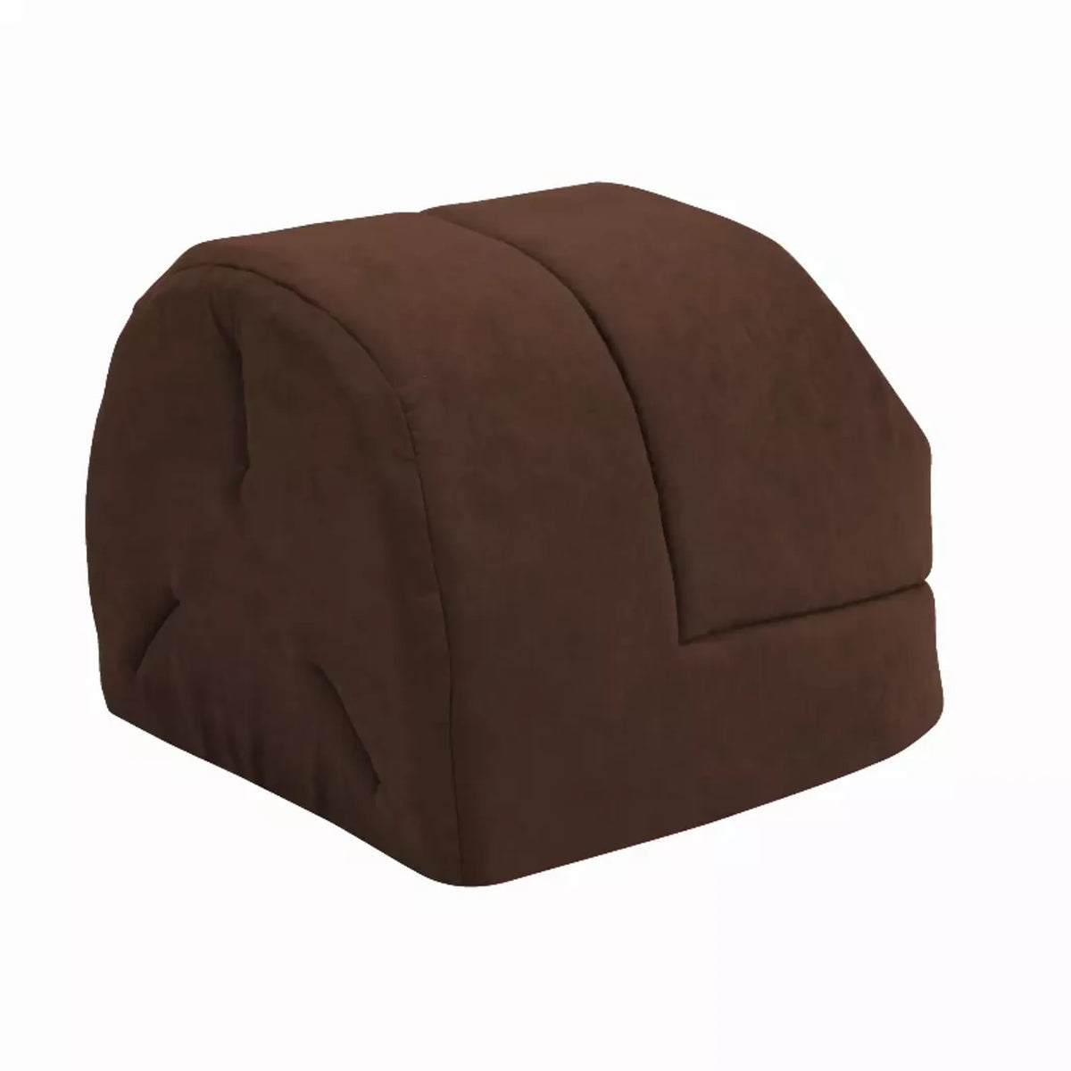 Cozy Cat Cave Bed for Indoor Cats & Small Dogs, Faux Suede Covered Pet Bed with Anti-Skid Bottom, Coffee, 18" x 14" x 12"