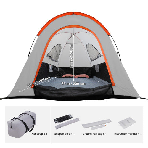 Truck Bed Tent with Rainfly for 5.5 6 ft Pickup, Camping Shell 79 x 65 x 67 in, 2 3 Person Waterproof Tailgate Tent