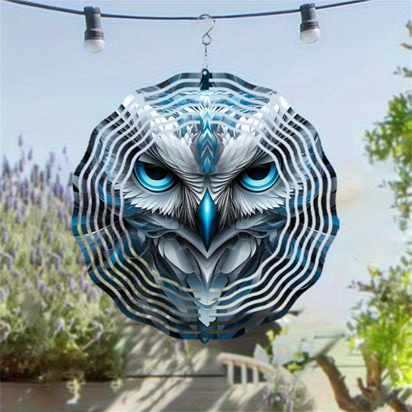 10 Inch Rotating Hanging Wind Chime, Eagle‑Pattern Outdoor Decor for Balcony & Courtyard, Ideal Summer Holiday Gift