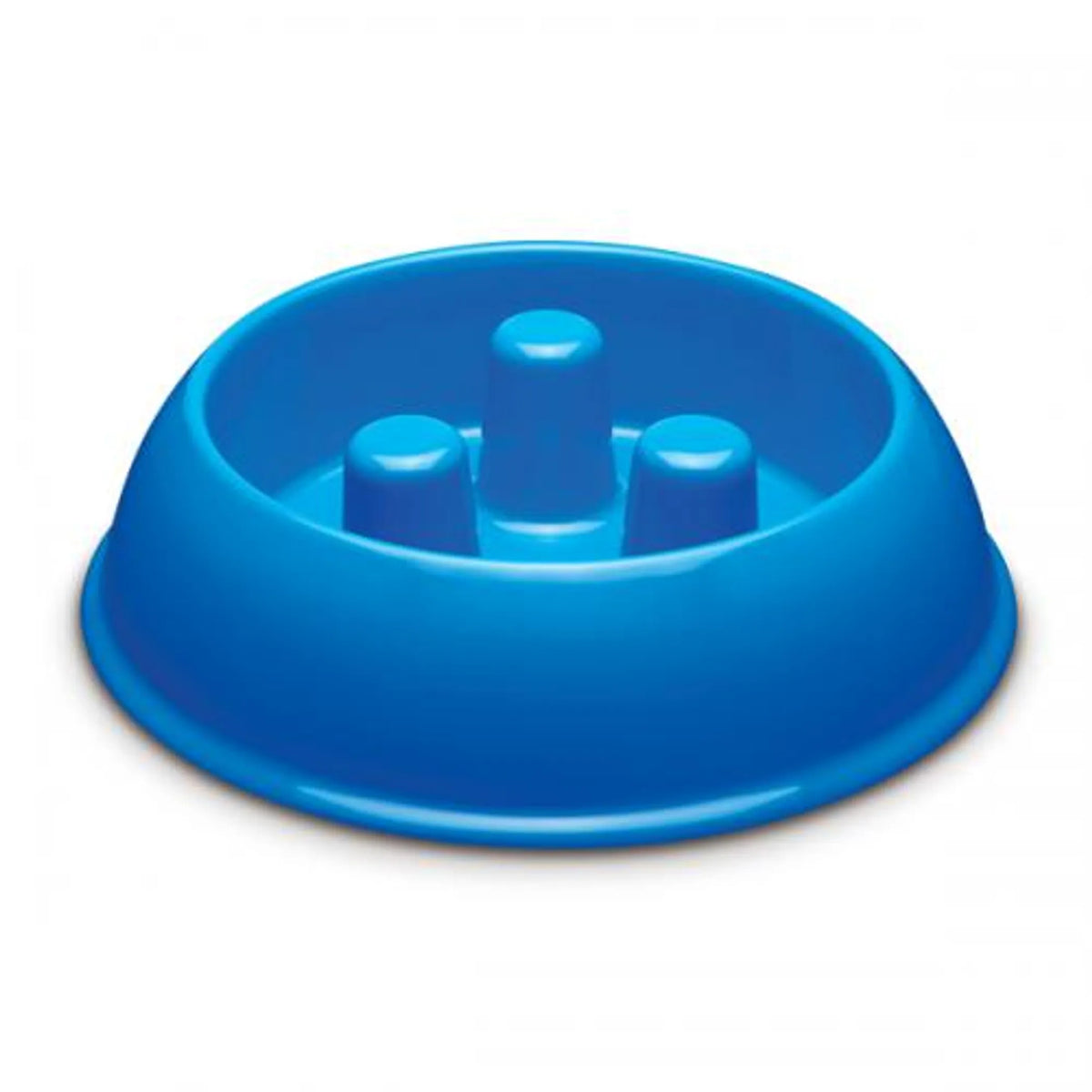 40oz Plastic Slow Feeder Dog Bowl, Blue BPA-Free Anti-Choking Pet Food Bowl, Non-Slip Dishwasher Safe for Medium & Large Dogs