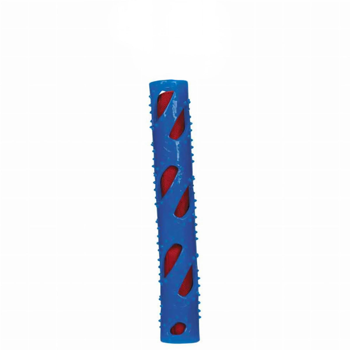 16-Inch Crinkle Stick Dog Chew Toy, Textured Rubber Interactive Toy with Crinkle Center, Blue
