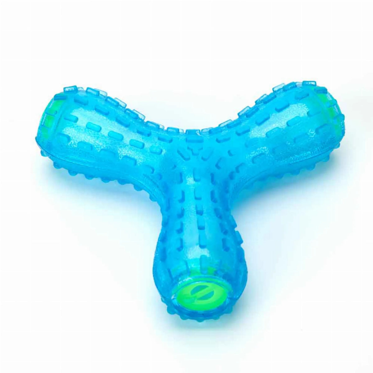 3-Pack Blue Wishbone Dog Chew Toys, Durable TPR Interactive Giggle Sound Toys for Fetch, Toss & Chewing
