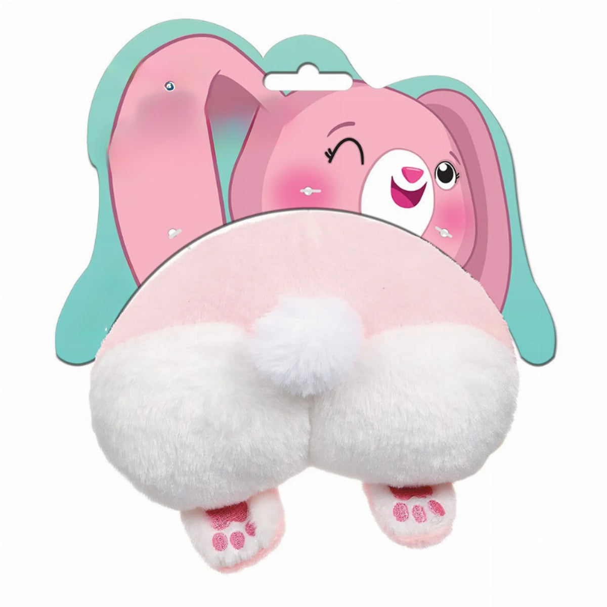 3-Pack 6-Inch Bunny Plush Dog Toys, Soft Polyester Squeaky Interactive Pet Toys with Poof Sound, Pink & White