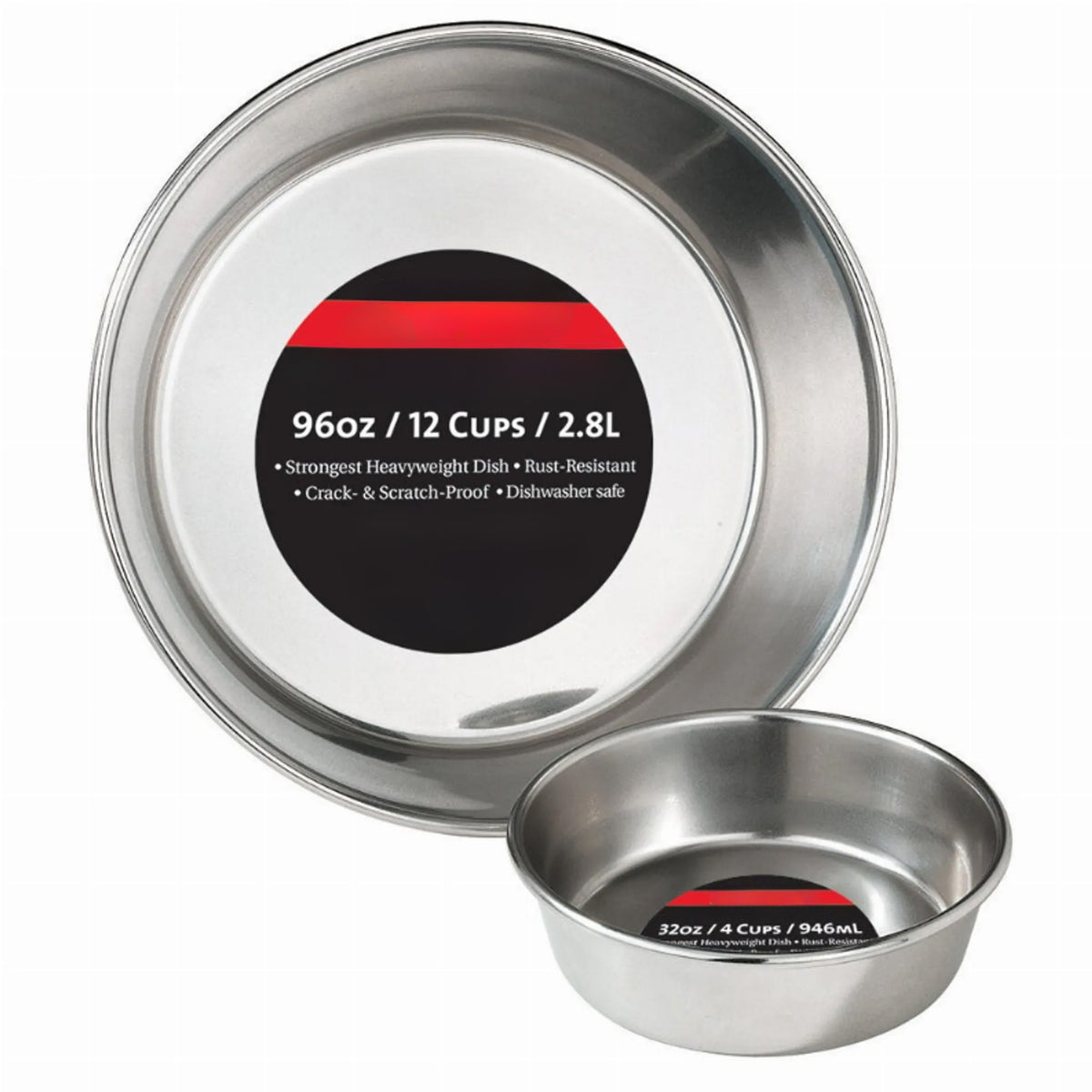 6-Pack 16 oz Heavy-Duty Stainless Steel Pet Bowls, Dishwasher Safe Food & Water Dishes for Dogs & Cats