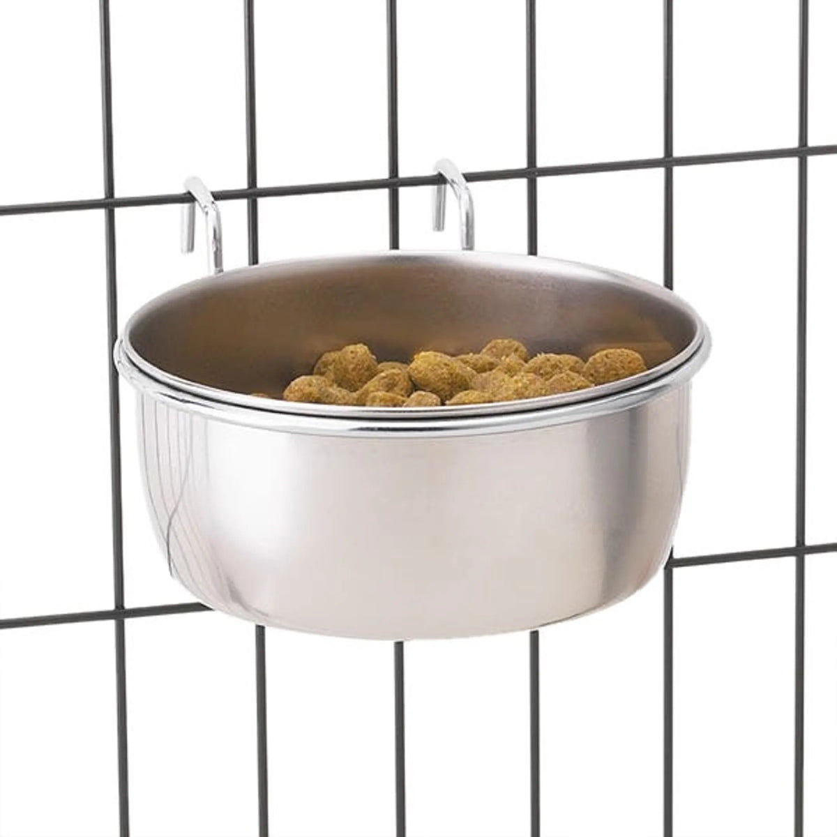 3-Pack 16 oz Stainless Steel Hanging Pet Bowls, Removable Cage Food & Water Dishes for Dogs & Cats