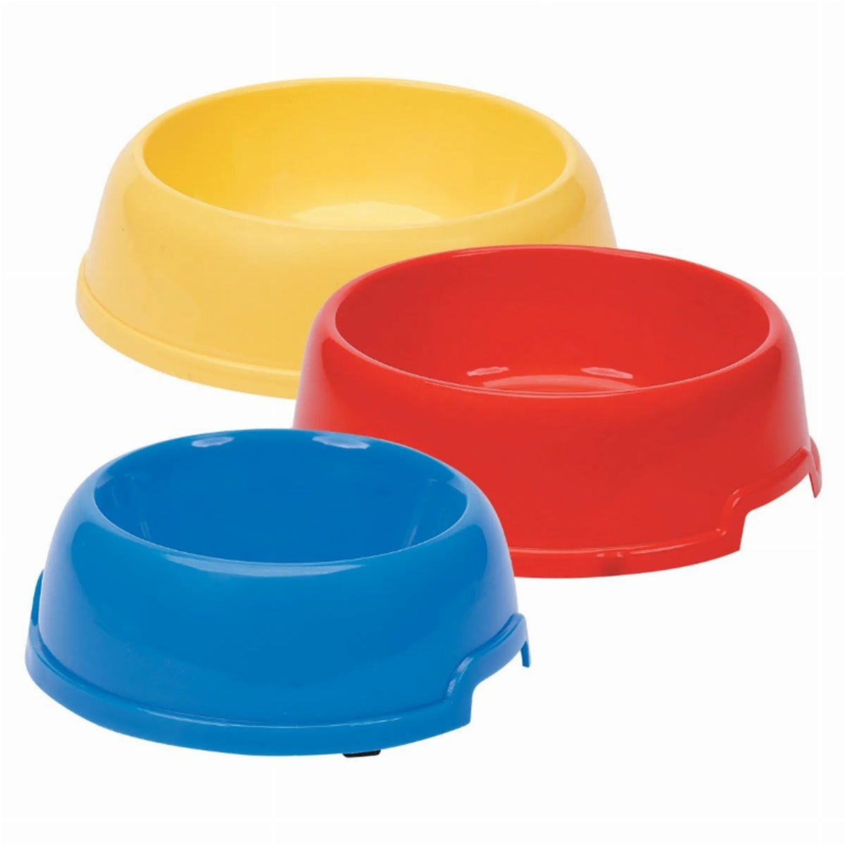 6-Pack Jumbo 6-Cup Plastic Pet Bowls, Lightweight Food & Water Dishes with Easy-Lift Handle for Dogs